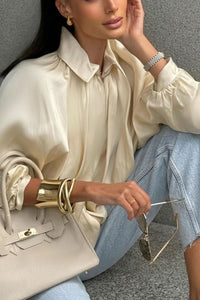Willluxe® Oversized Batwing Sleeve Bomber Jacket