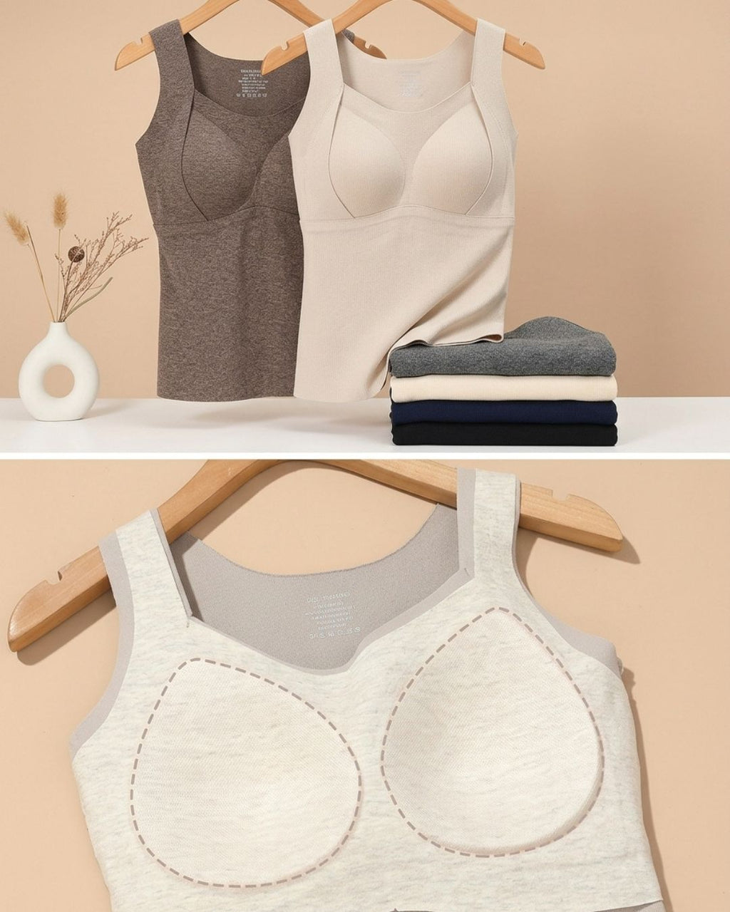 Willluxe® Warm Vest with Built-In Bra