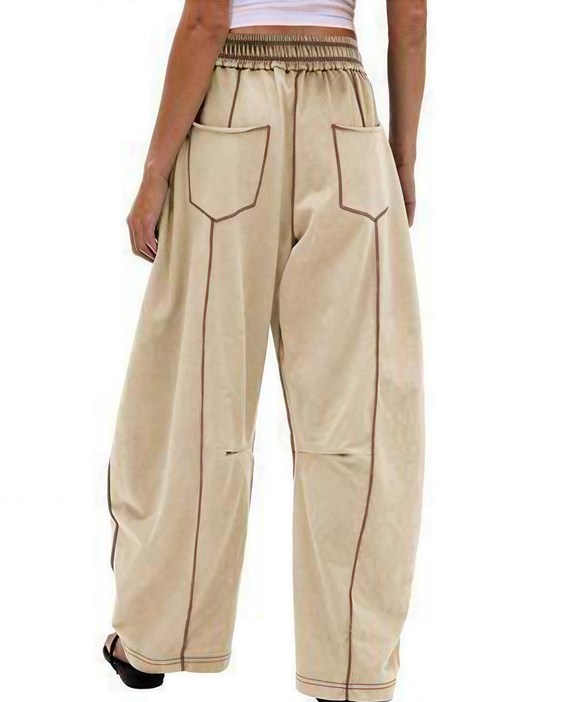 Willluxe® Wide Leg Drawstring Sweatpants Casual Lounge Pants with Pockets