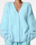 Willluxe® Cloud-Soft Fluffy Oversized V-Neck Cardigan