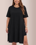 Willluxe® Asymmetric Tunic & Biker Shorts Casual Set
