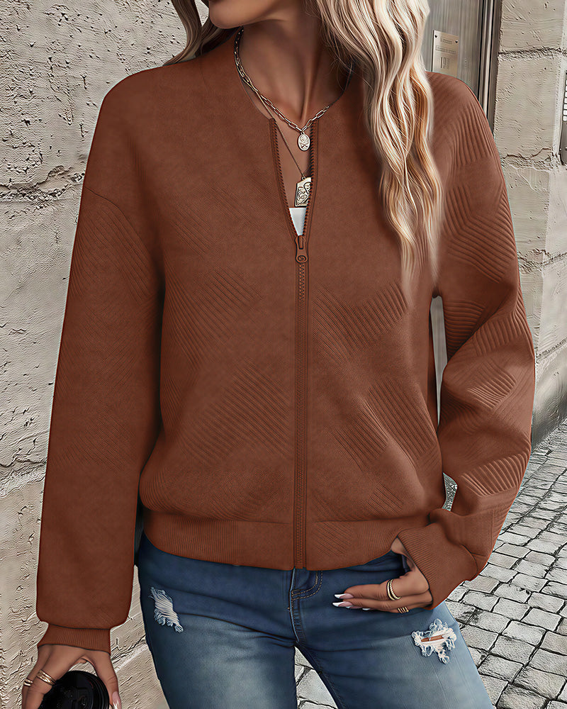 Willluxe® The Everyday Textured Bomber Jacket