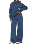 Willluxe® Cozy Fleece-Lined Oversized Hoodie & Wide-Leg Set