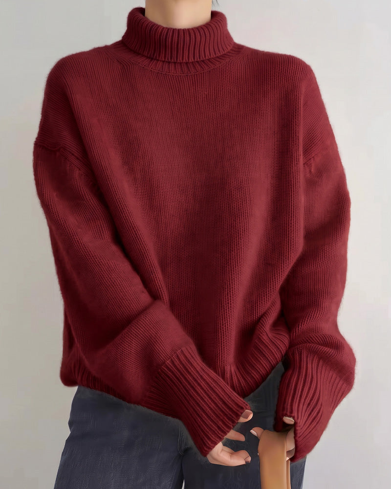 Willluxe® Chunky Oversized Turtleneck Knit Sweater