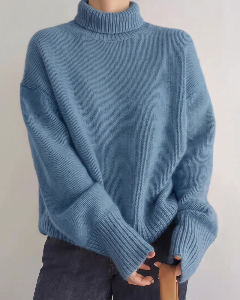Willluxe® Chunky Oversized Turtleneck Knit Sweater