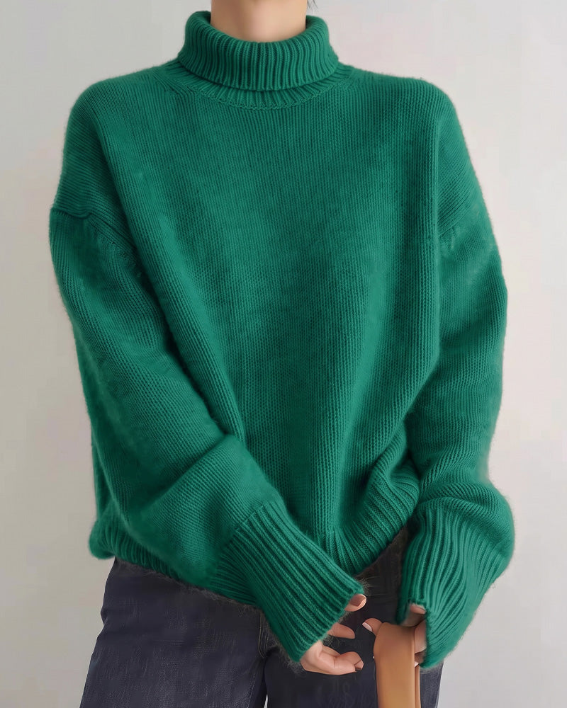Willluxe® Chunky Oversized Turtleneck Knit Sweater