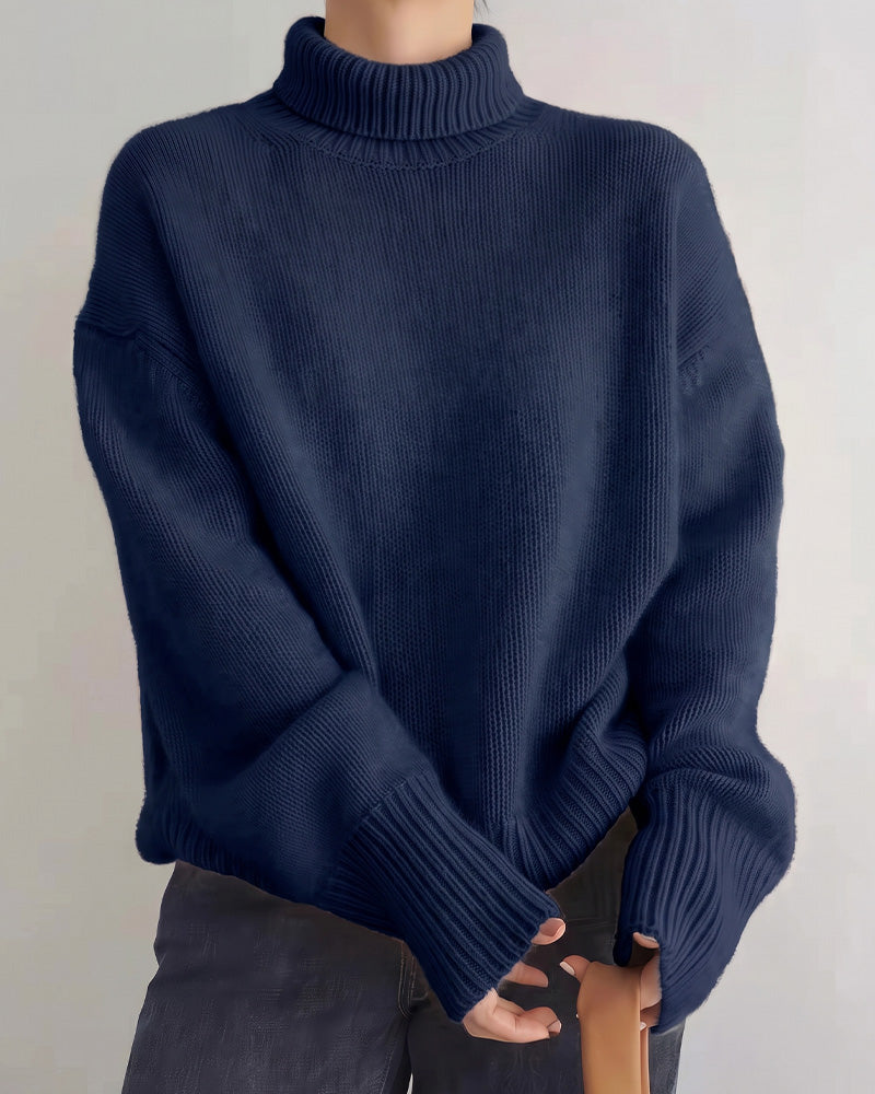 Willluxe® Chunky Oversized Turtleneck Knit Sweater
