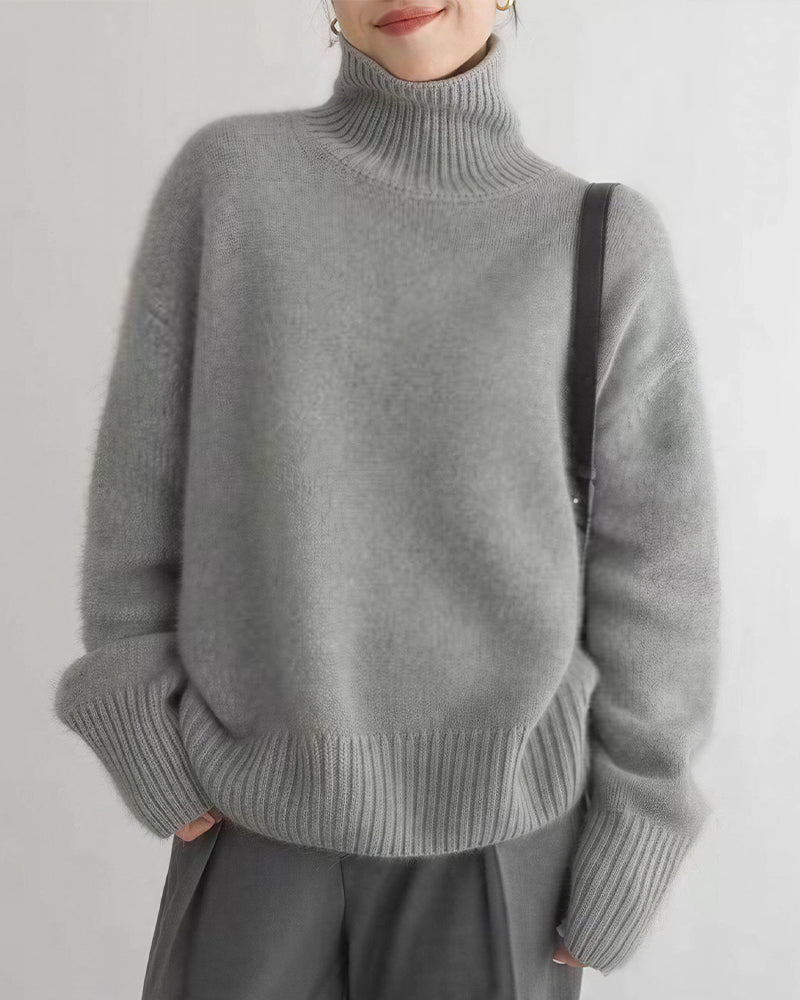 Willluxe® Chunky Oversized Turtleneck Knit Sweater
