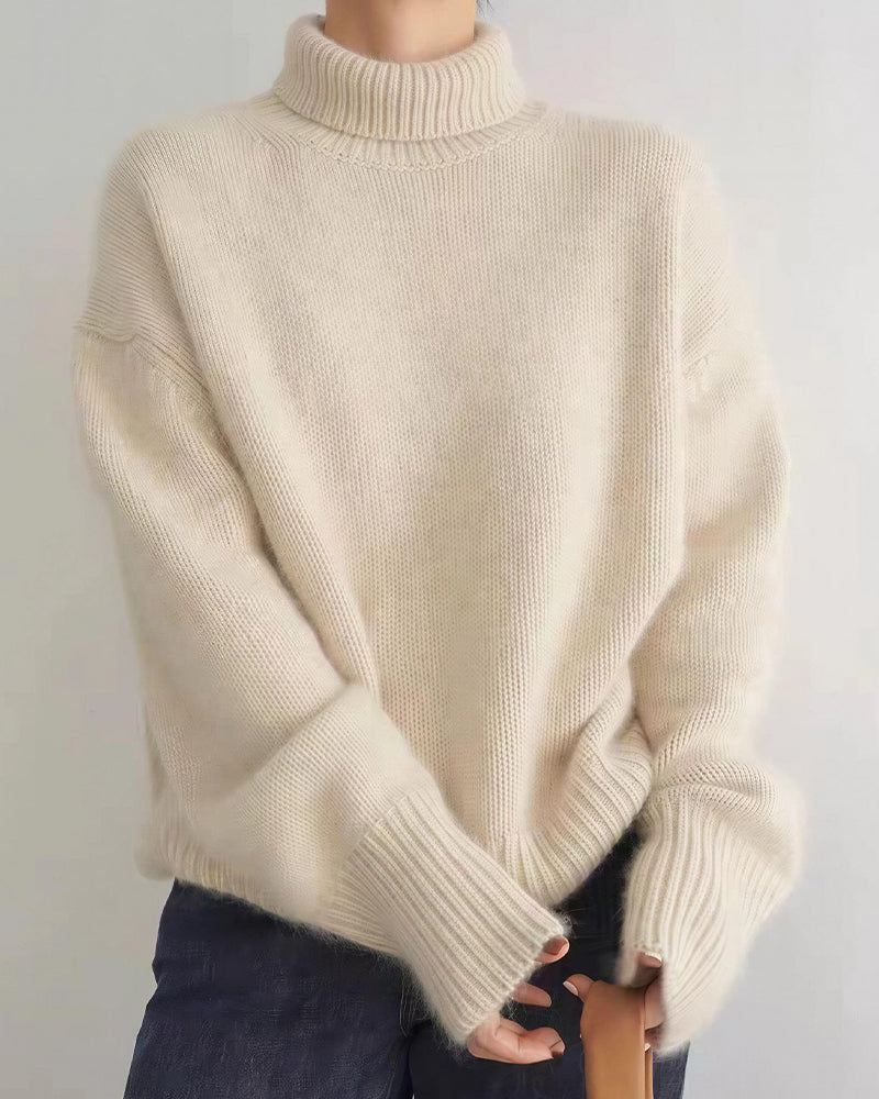 Willluxe® Chunky Oversized Turtleneck Knit Sweater