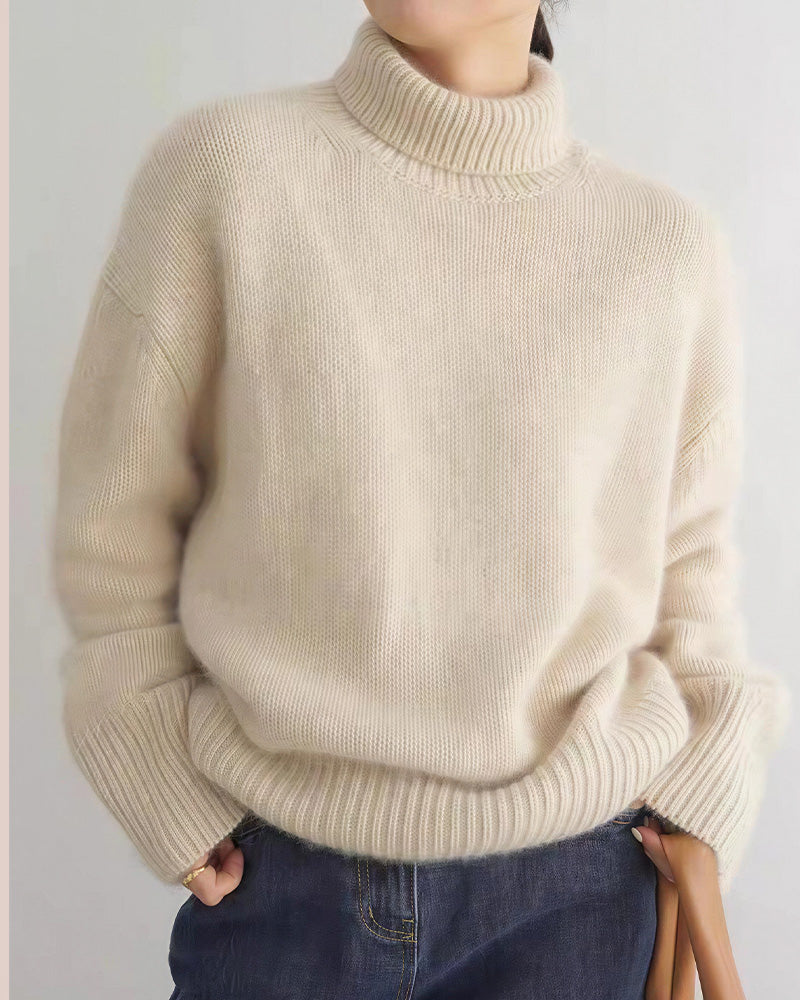 Willluxe® Chunky Oversized Turtleneck Knit Sweater