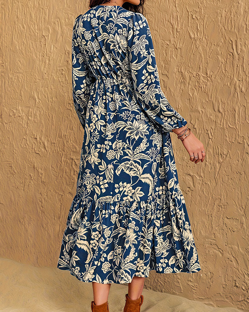 Willluxe® Floral Lace Boho A-Line Dress