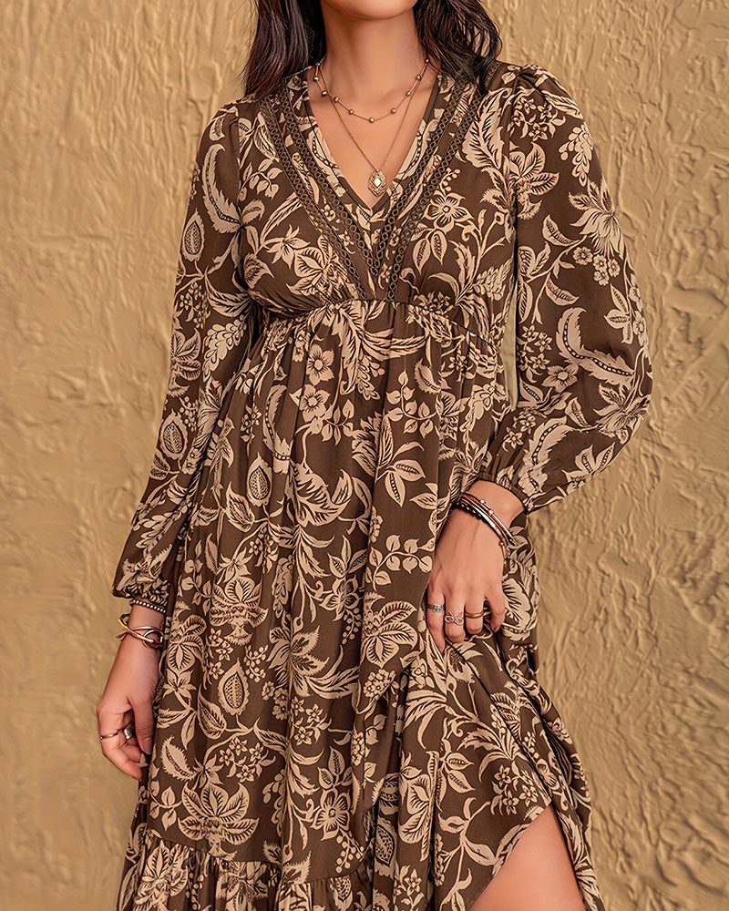 Willluxe® Floral Lace Boho A-Line Dress