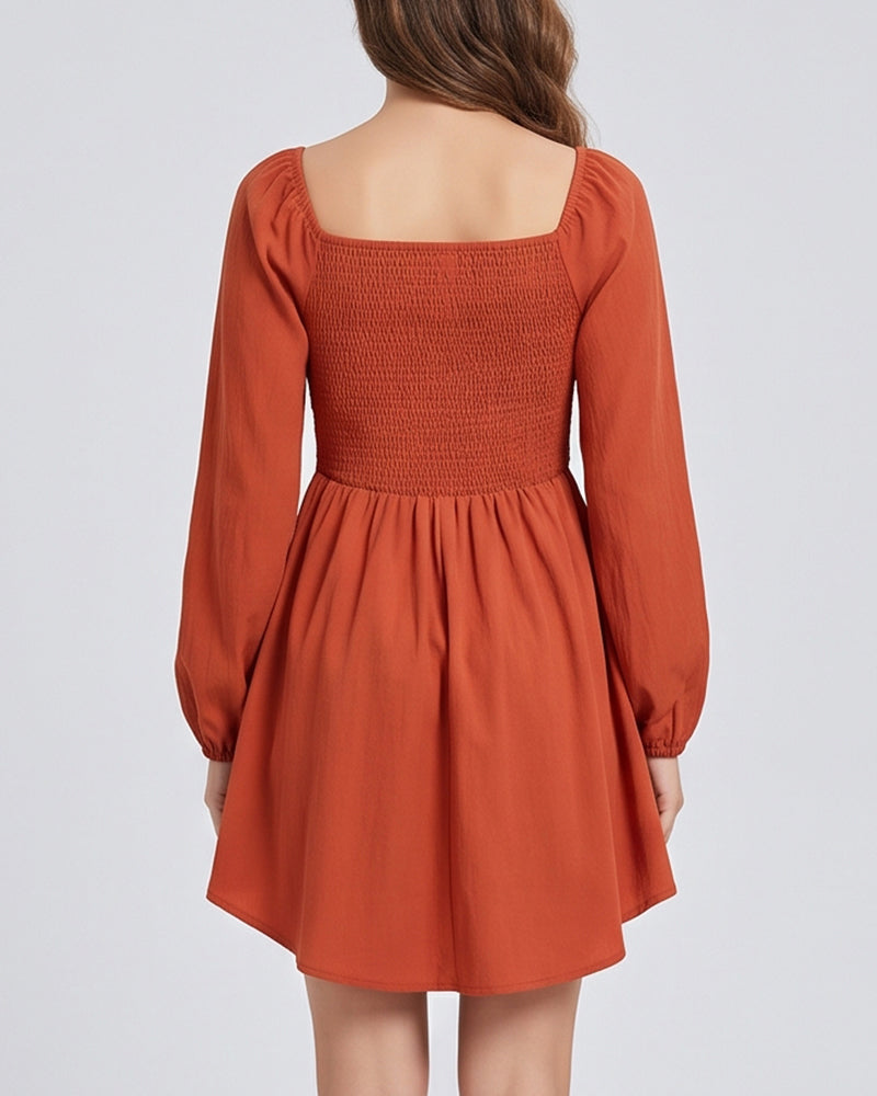 Willluxe® Sweetheart Neckline Knot Front Mini Dress