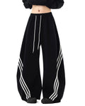 Willluxe® Oversized 3-Stripe Wide Leg Sweatpants