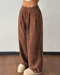 Willluxe® Vintage Corduroy Wide Leg Lounge Pants with Drawstring
