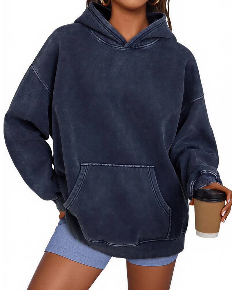 Willluxe® Vintage Wash Oversized Hoodie