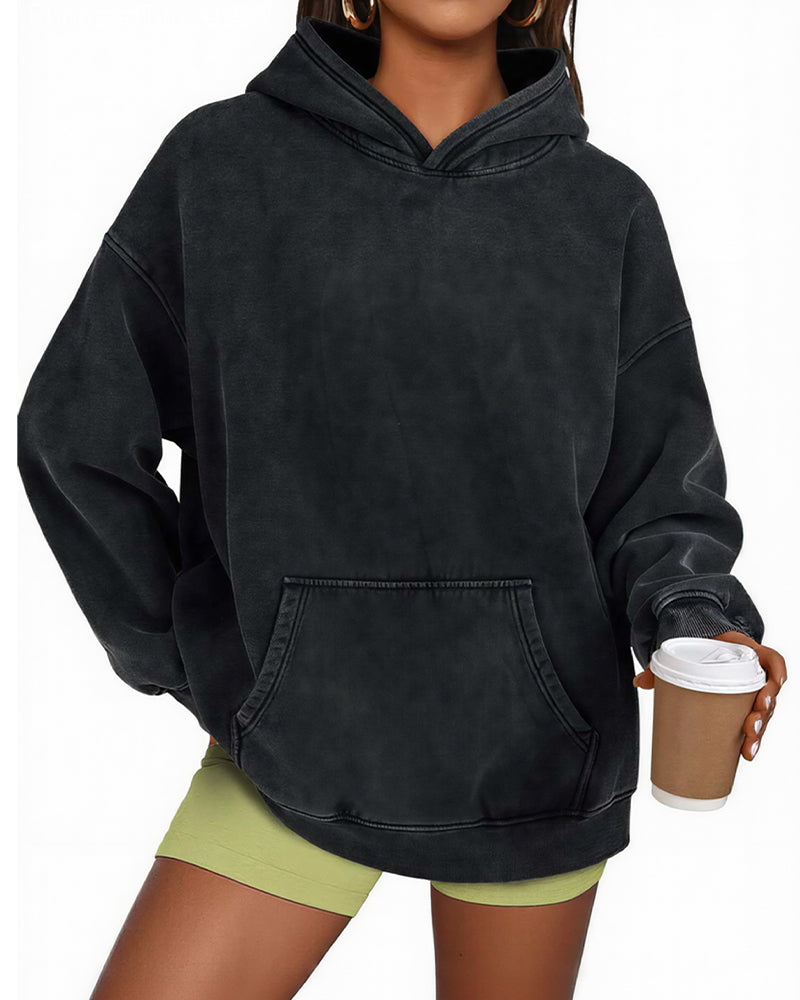 Willluxe® Vintage Wash Oversized Hoodie
