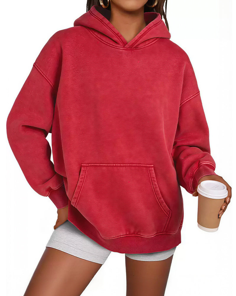 Willluxe® Vintage Wash Oversized Hoodie