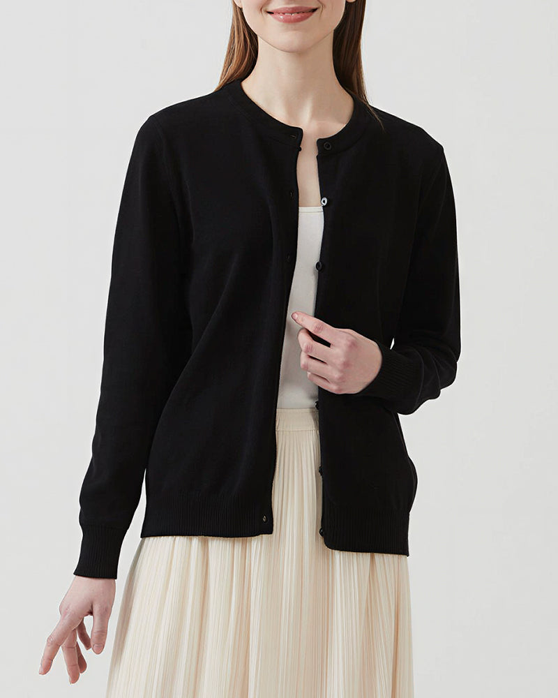 Willluxe® Lightweight Knit Button-Down Sweater Cardigan