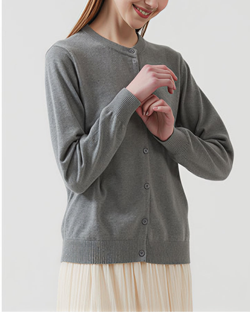Willluxe® Lightweight Knit Button-Down Sweater Cardigan