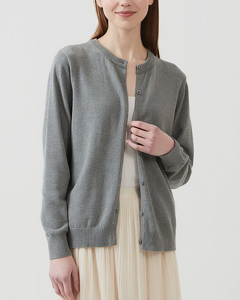 Willluxe® Lightweight Knit Button-Down Sweater Cardigan