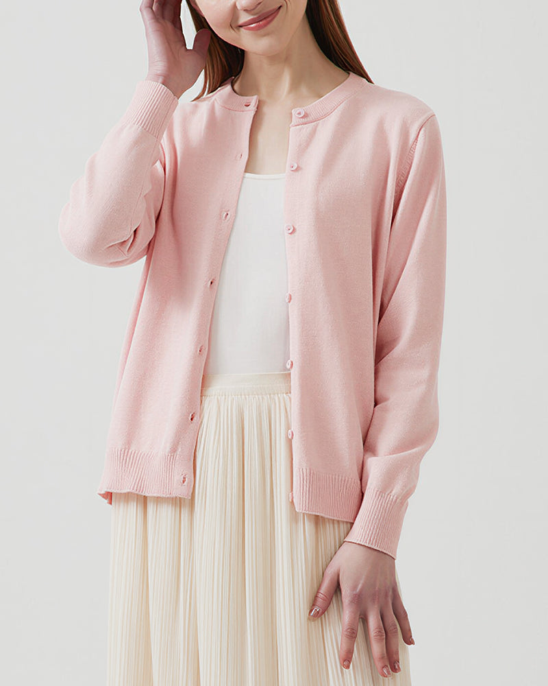 Willluxe® Lightweight Knit Button-Down Sweater Cardigan