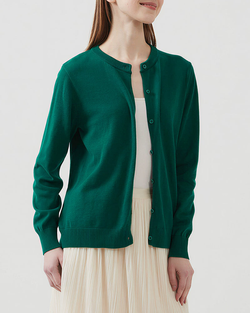 Willluxe® Lightweight Knit Button-Down Sweater Cardigan