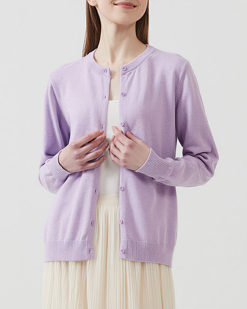 Willluxe® Lightweight Knit Button-Down Sweater Cardigan