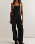 Willluxe® Corduroy Wide-Leg Bib Overalls with Pockets