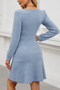 Willluxe® Square Neck Tiered Mini Dress With Pockets