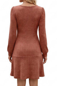 Willluxe® Square Neck Tiered Mini Dress With Pockets