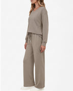 Willluxe®  V-Neck Lounge & Commuter Two-Piece Set