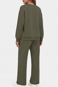 Willluxe®  V-Neck Lounge & Commuter Two-Piece Set