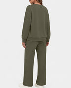 Willluxe®  V-Neck Lounge & Commuter Two-Piece Set