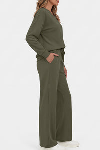 Willluxe®  V-Neck Lounge & Commuter Two-Piece Set