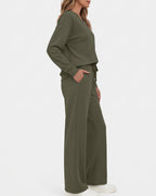 Willluxe®  V-Neck Lounge & Commuter Two-Piece Set