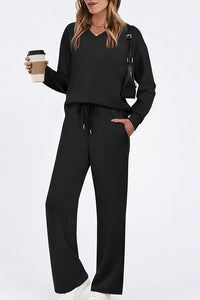 Willluxe®  V-Neck Lounge & Commuter Two-Piece Set