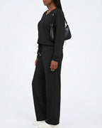 Willluxe®  V-Neck Lounge & Commuter Two-Piece Set