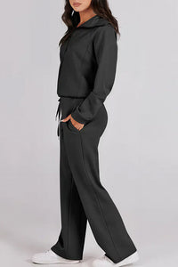 Willluxe® Chic Half-Zip Pullover & Wide-Leg Pants Set