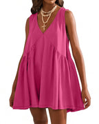 Willluxe® V-Neck Flowy Mini Sundress With Pockets