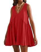 Willluxe® V-Neck Flowy Mini Sundress With Pockets