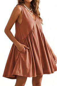 Willluxe® V-Neck Flowy Mini Sundress With Pockets