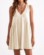 Willluxe® V-Neck Flowy Mini Sundress With Pockets
