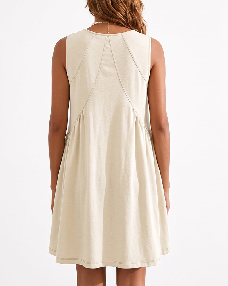 Willluxe® V-Neck Flowy Mini Sundress With Pockets