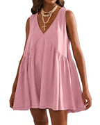 Willluxe® V-Neck Flowy Mini Sundress With Pockets