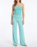 Willluxe® Striped Cami & Fold-Over Wide Leg Pants Set