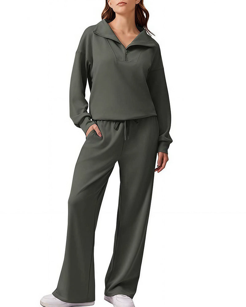 Willluxe® The Effortless Half-Zip Lounge Set