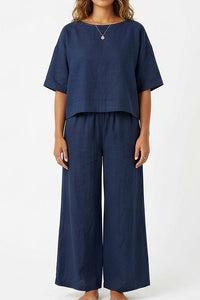 Willluxe® Relaxed Top & Wide-Leg Pants Set
