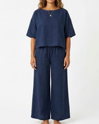Willluxe® Relaxed Top & Wide-Leg Pants Set