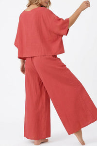 Willluxe® Relaxed Top & Wide-Leg Pants Set